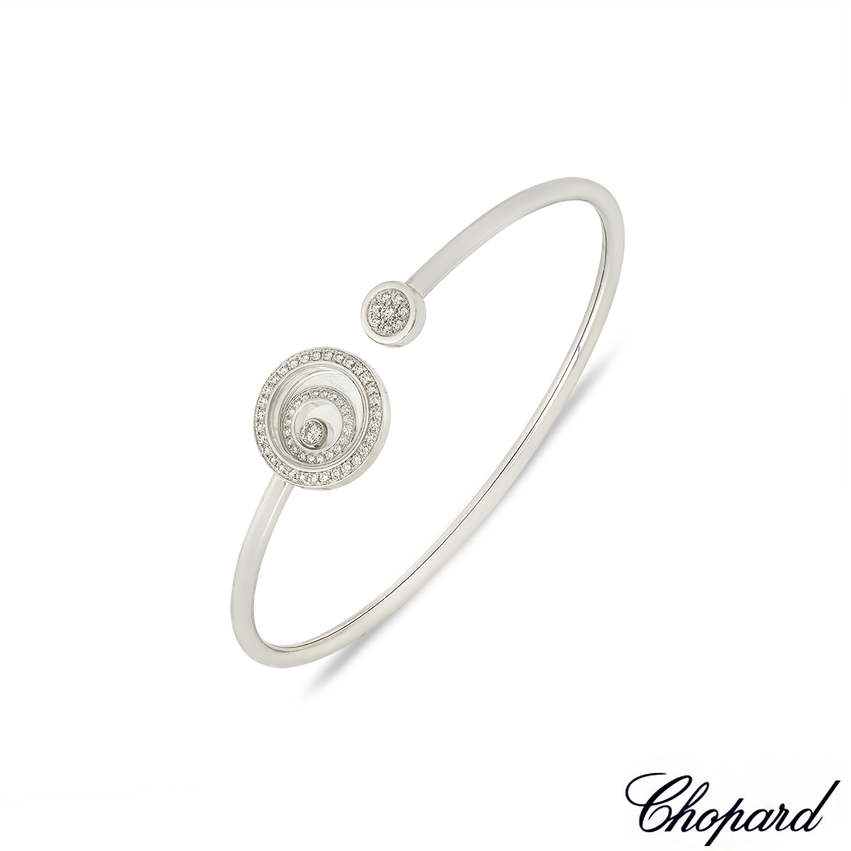 Chopard White Gold Happy Spirit Diamond Bangle 858230